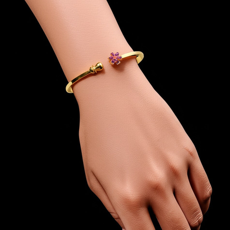 ❤️ "Ruby Bloom Bangle" Bracelet ❤️
