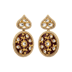 Heritage Floral Enamel Drop Earrings