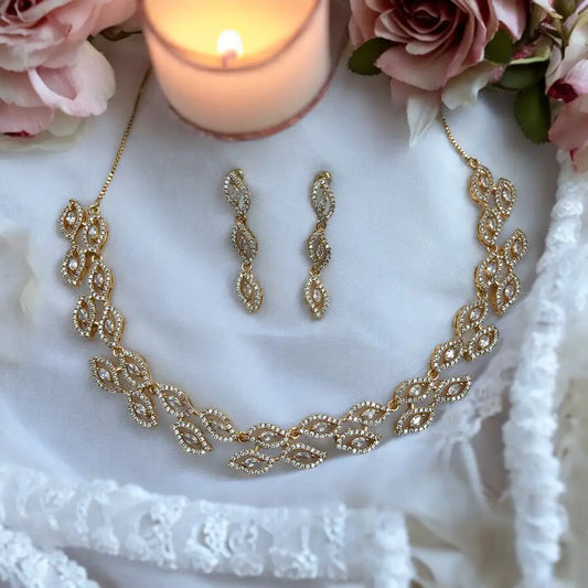 Elegance Entwined Necklace and Earring Set