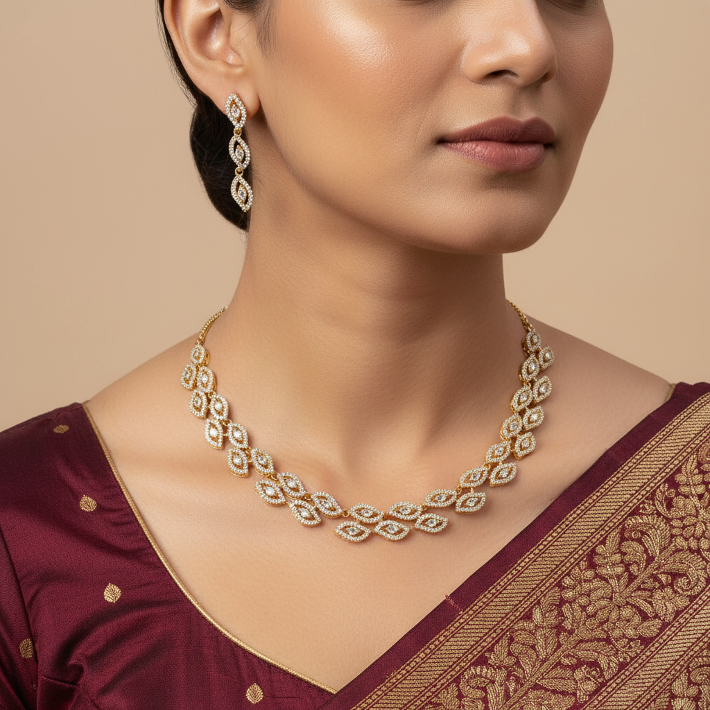 Elegance Entwined Necklace and Earring Set