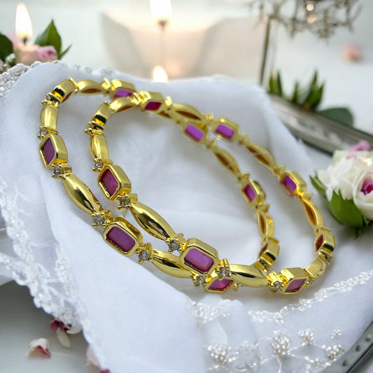 Rani Ruby Bangle Set