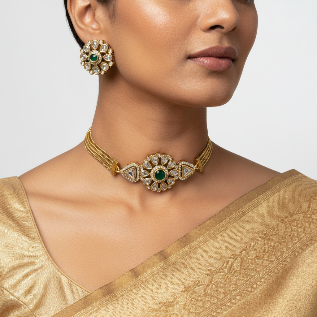 Elegance Kundan Necklace Set