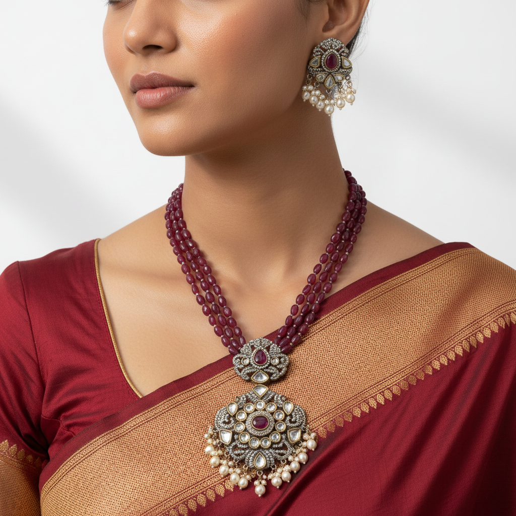 🌹"Majesty Kundan" Necklace🌹
