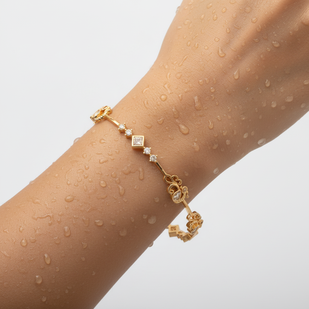 💎"Vividha Stone" Rose Gold Bangle Set💎