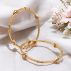 ✨ "Hridaya Tarang" Rose Gold Heart Bangle Set ✨
