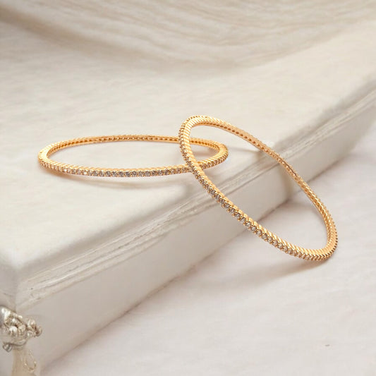 💛 "Saral Jyoti" Rose Gold Bangle Set💛