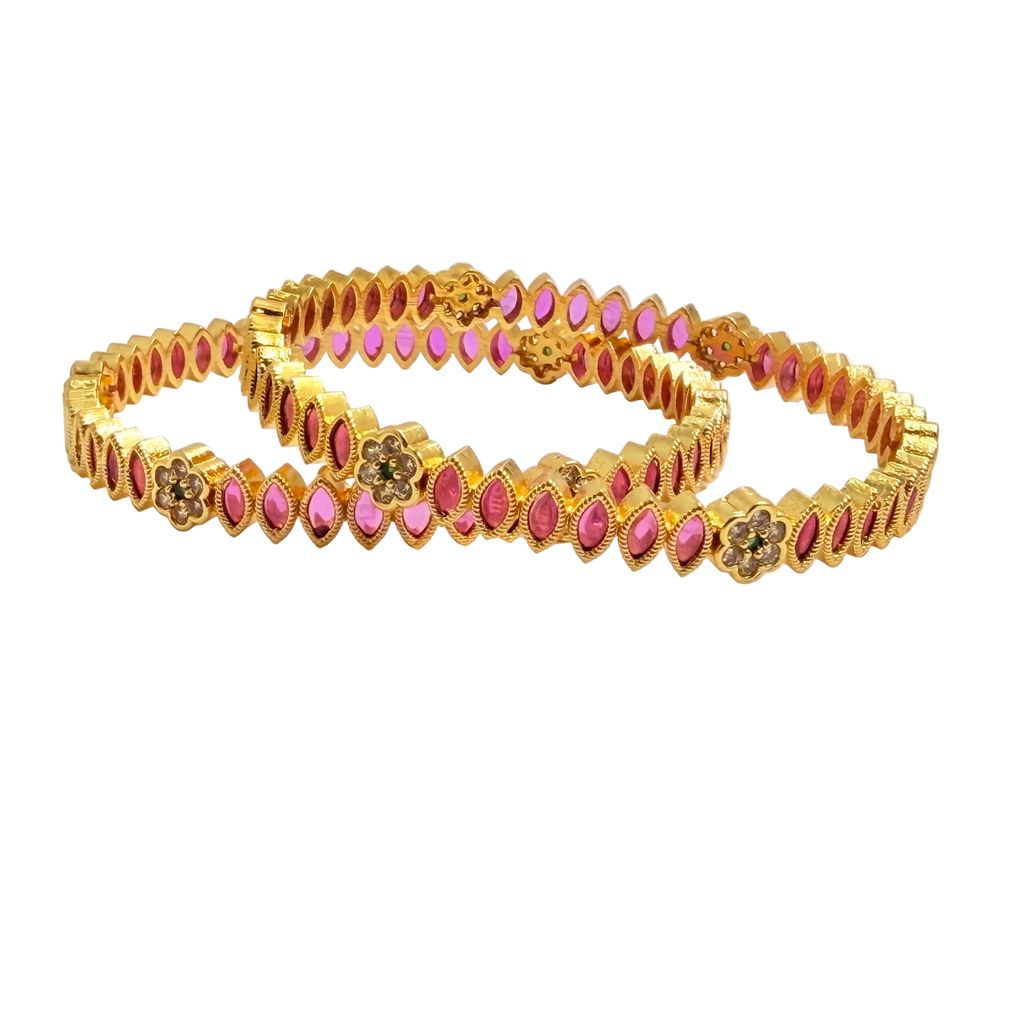 Gold Floral Bangle