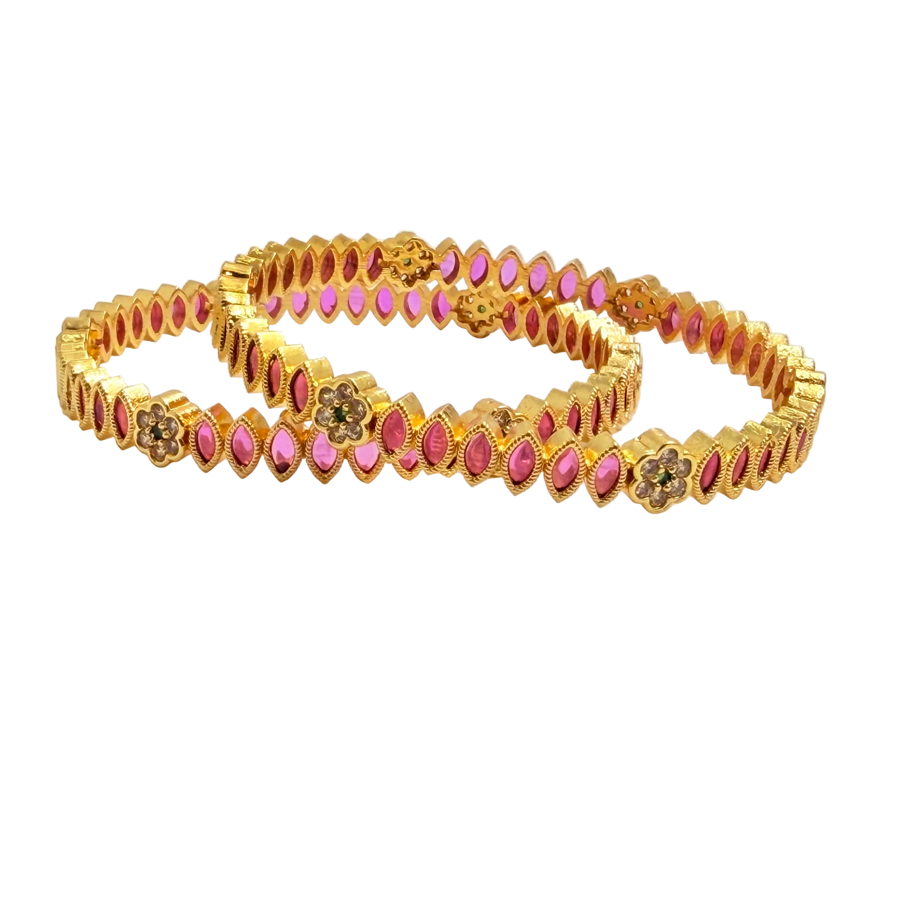 Gold Floral Bangle