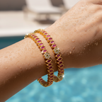 Gold Floral Bangle