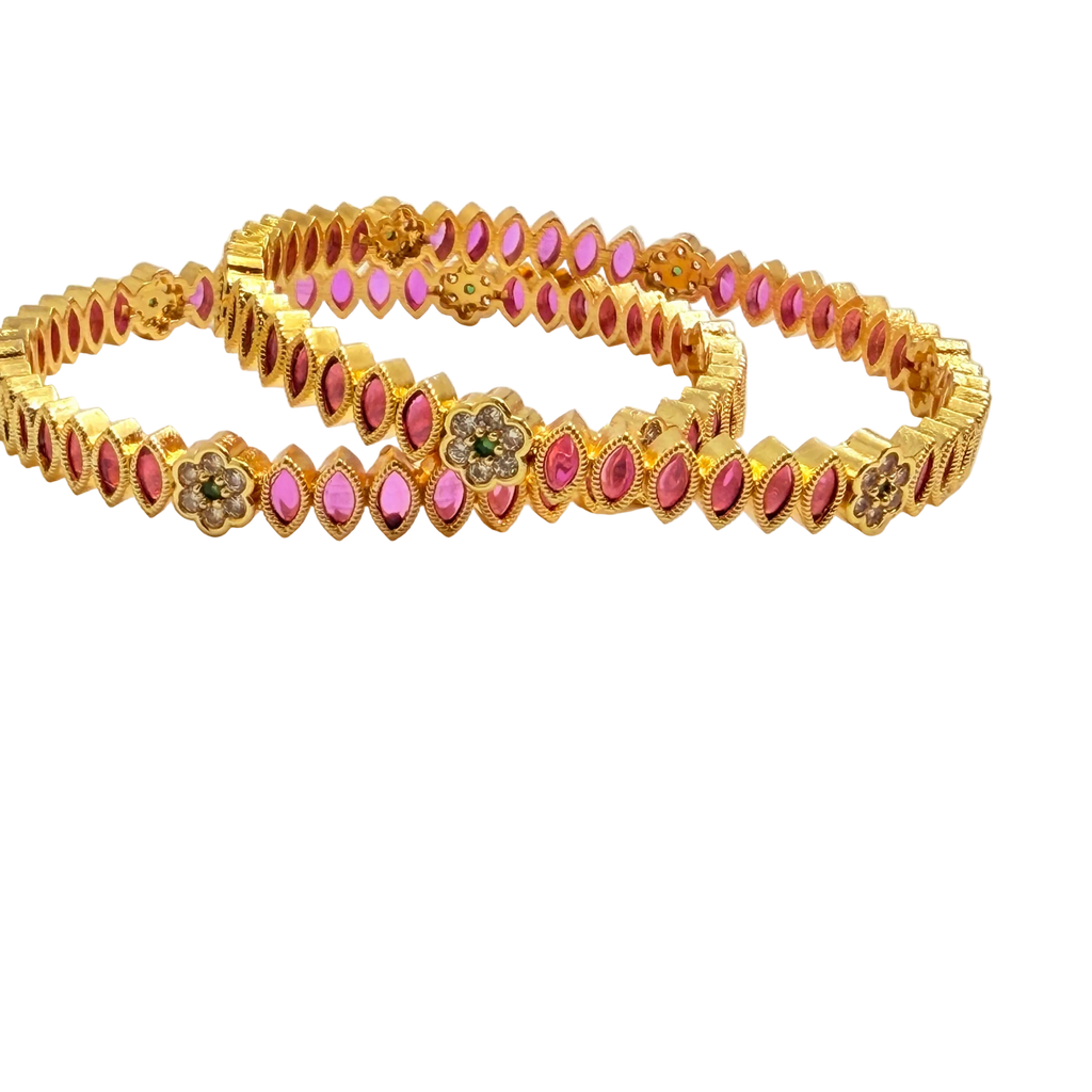 Gold Floral Bangle