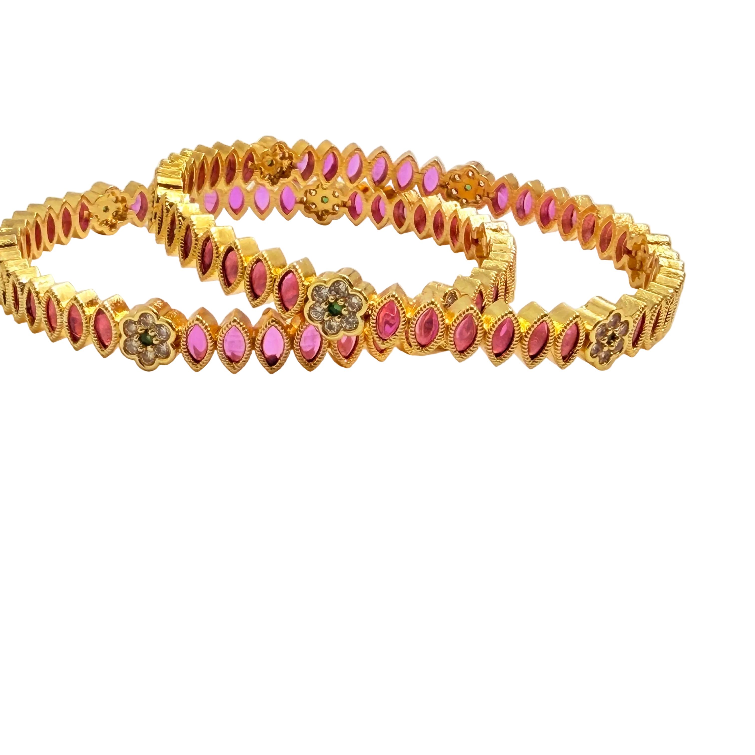 Gold Floral Bangle