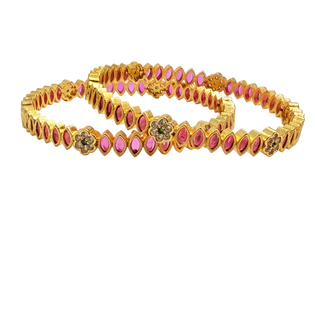 Gold Floral Bangle