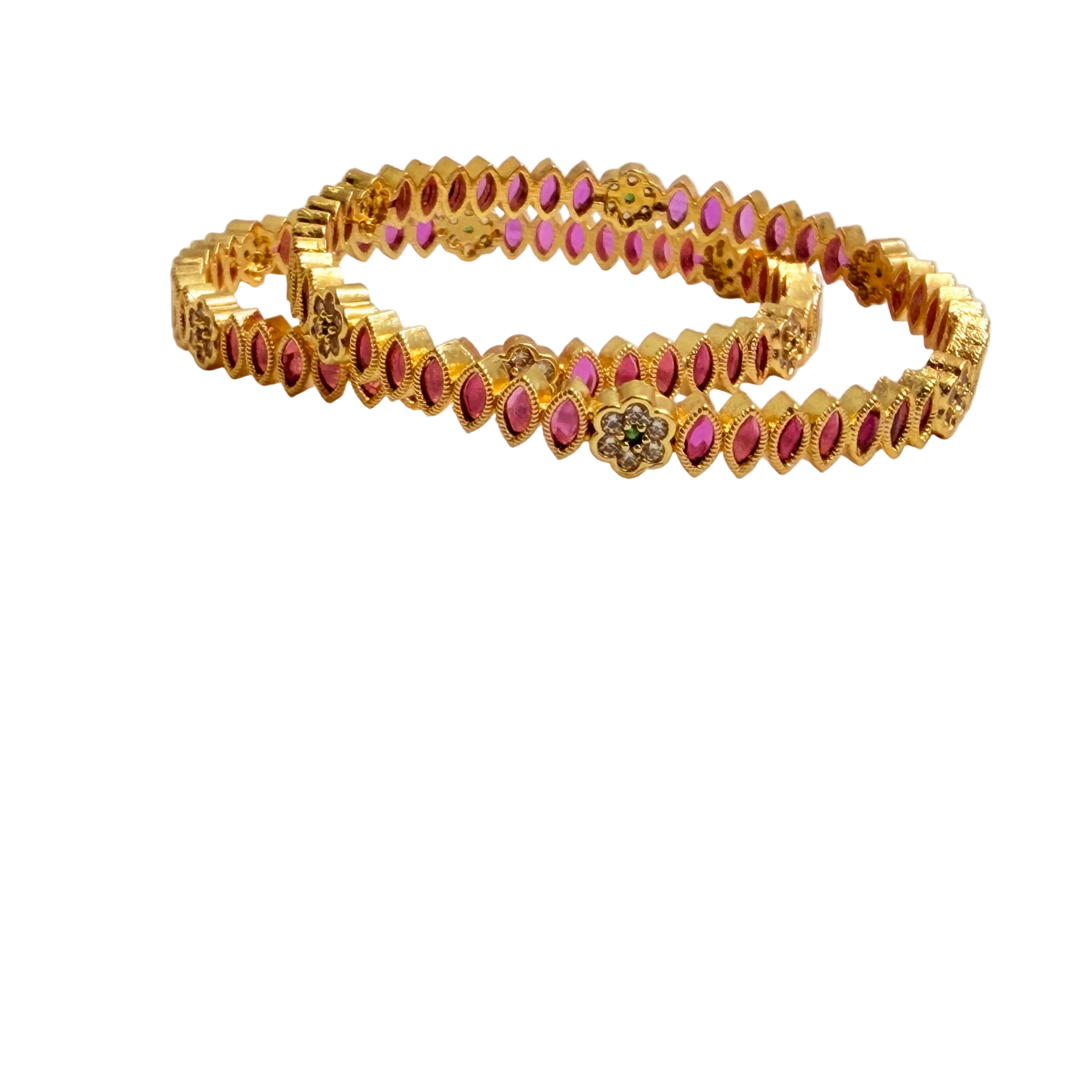 Gold Floral Bangle