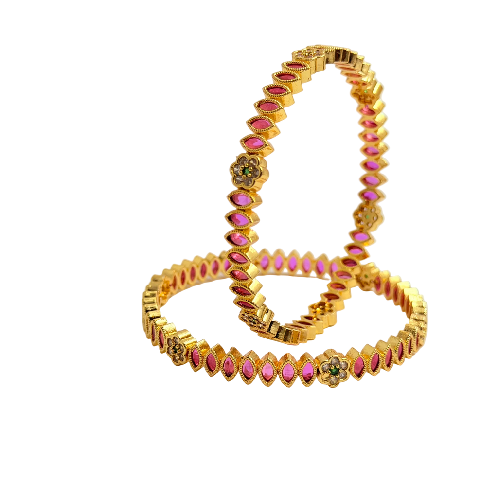 Gold Floral Bangle