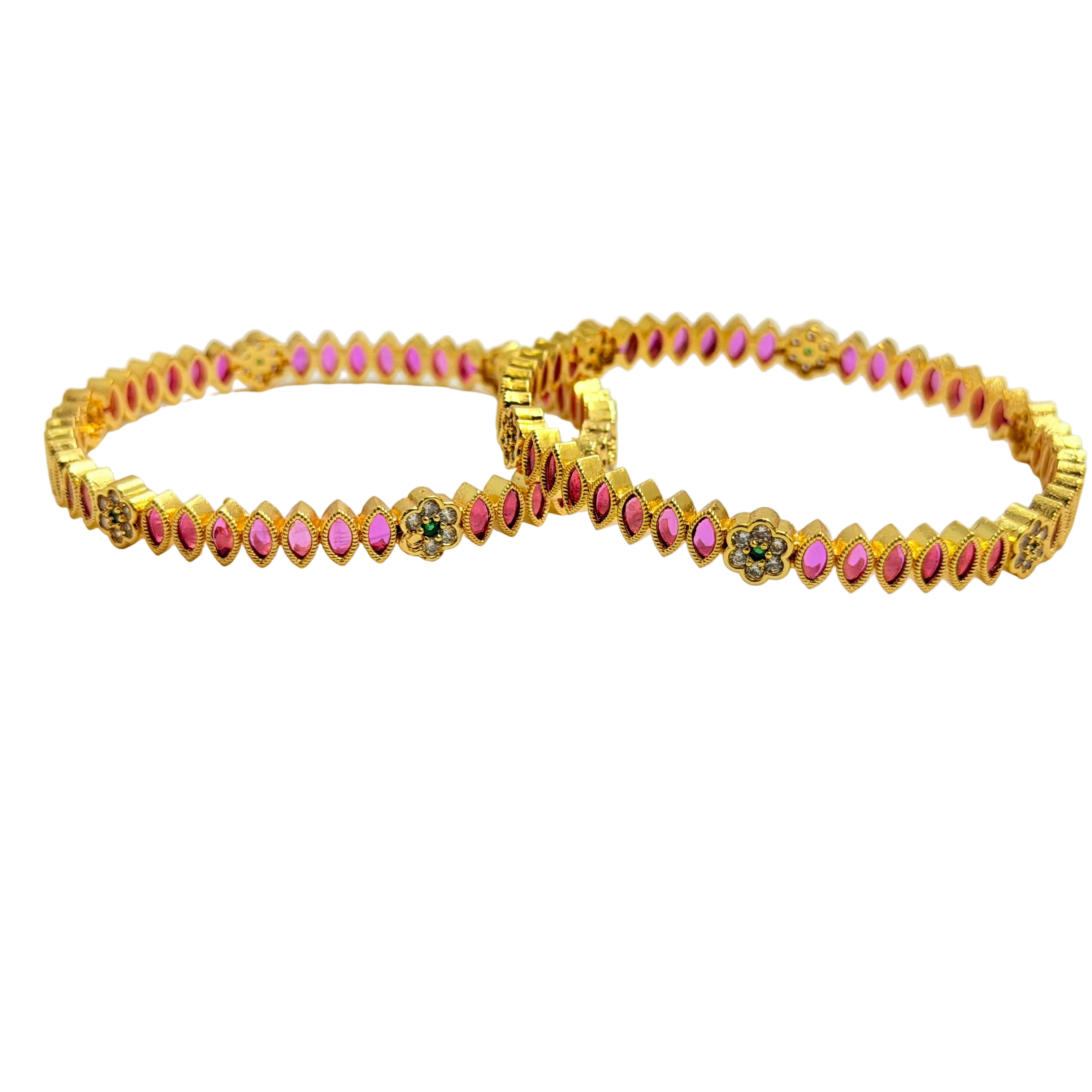 Gold Floral Bangle