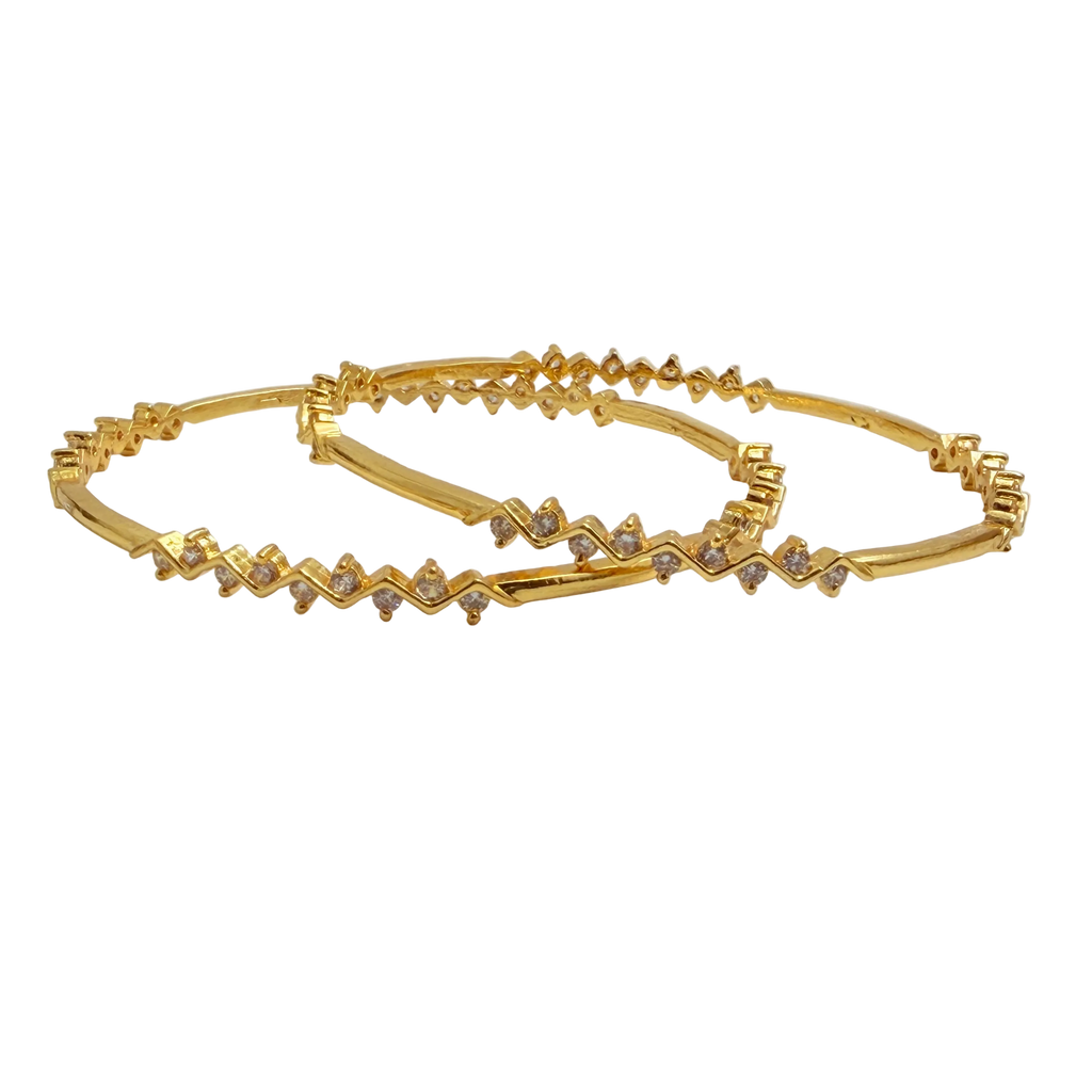 Gold Geometric Bangle