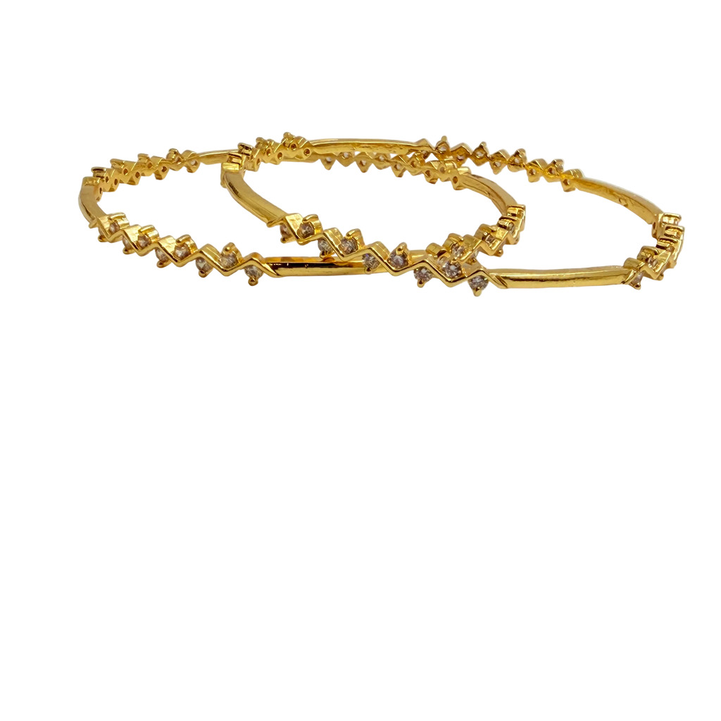 Gold Geometric Bangle