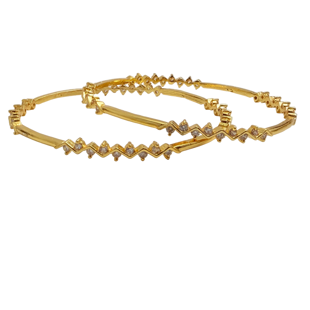 Gold Geometric Bangle