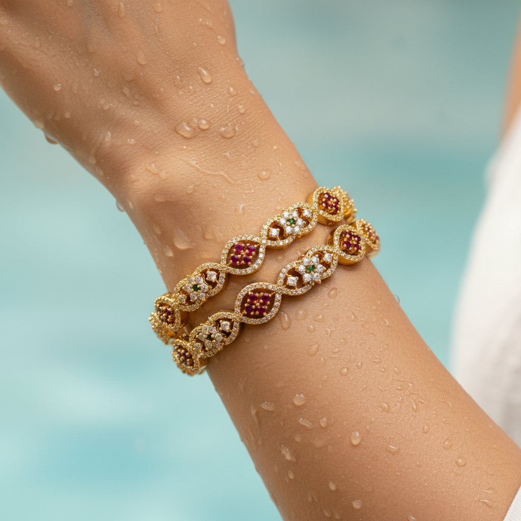 Gold Filigree Bangle