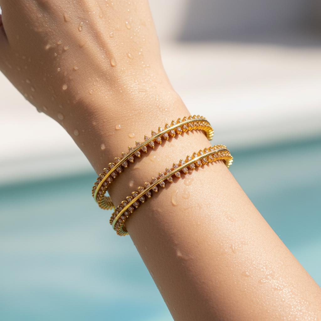 Gold Studded Bangle