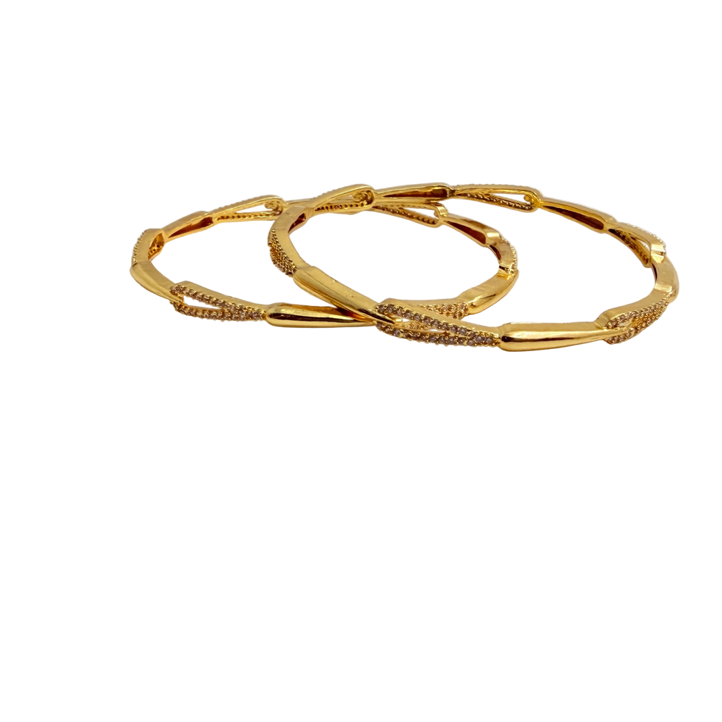 Gold Crossover Bangle