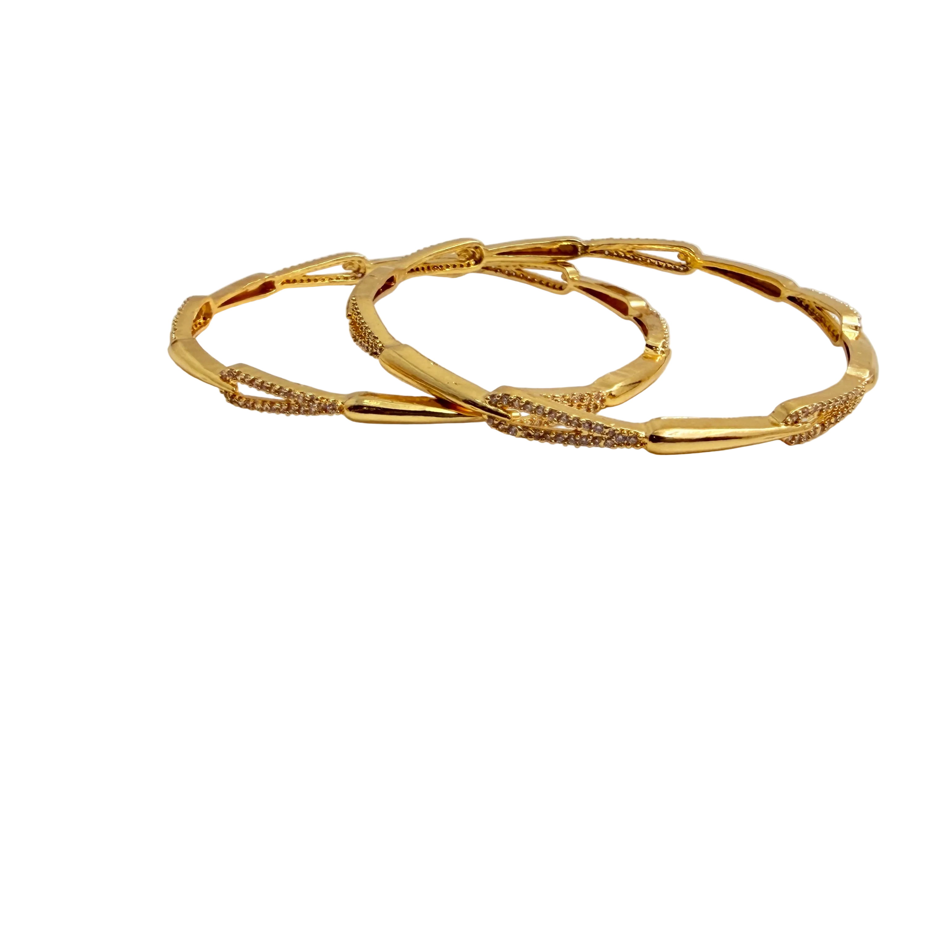 Gold Crossover Bangle