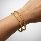 Gold Crossover Bangle