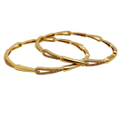 Gold Crossover Bangle