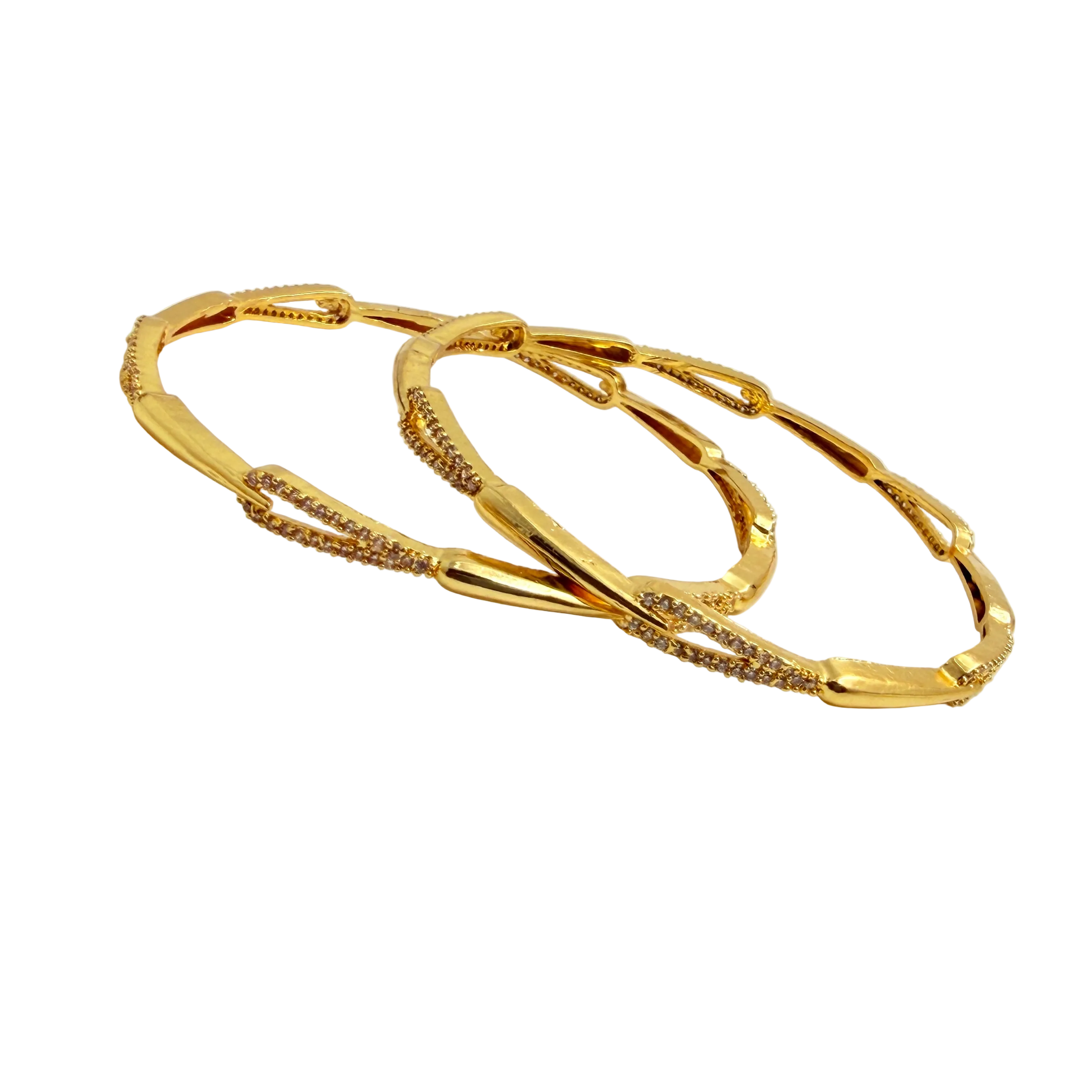 Gold Crossover Bangle
