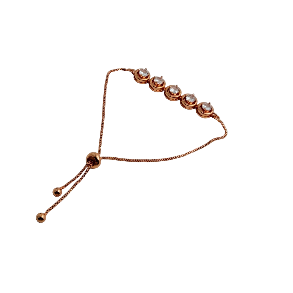 Rose Gold Linear Chain Bracelet