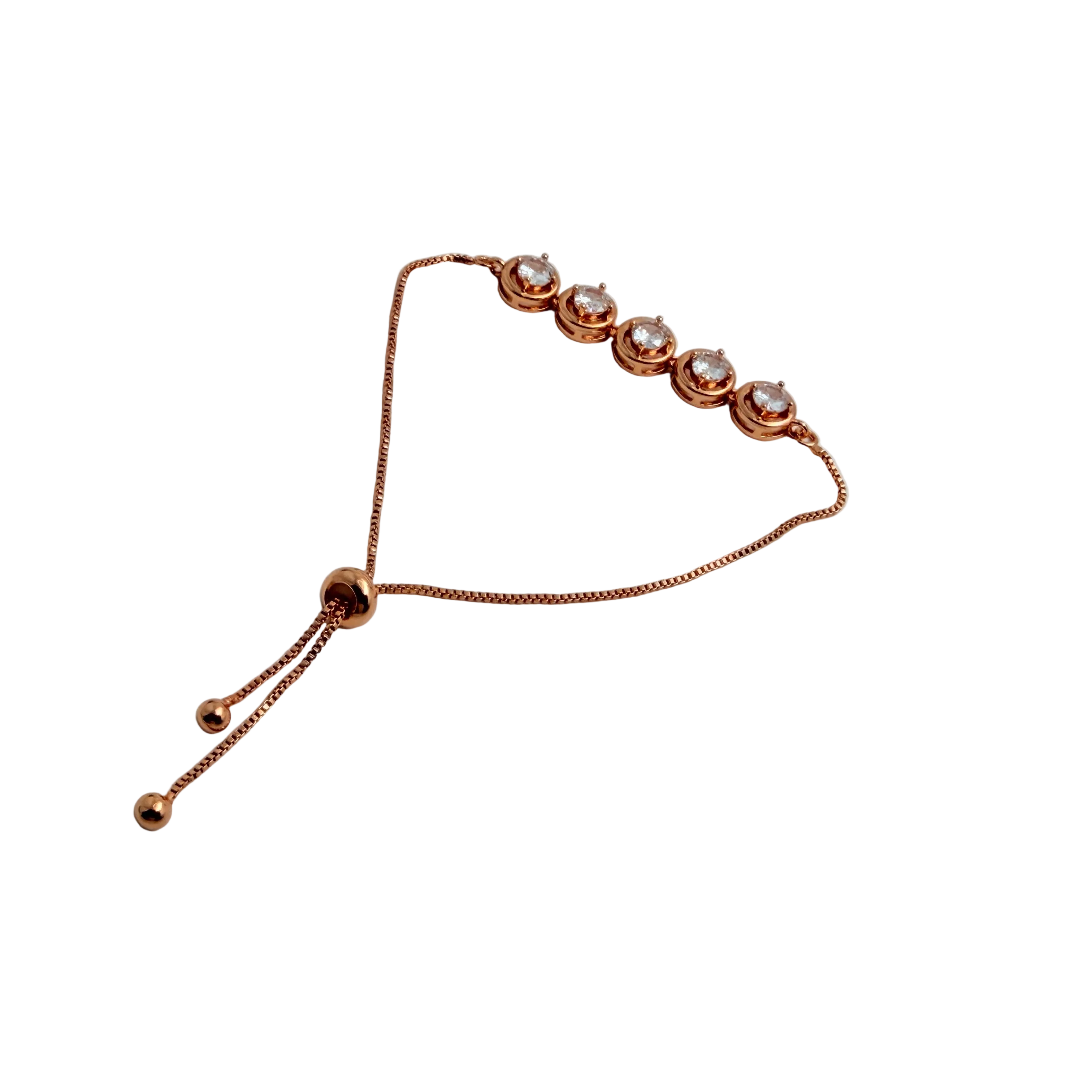 Rose Gold Linear Chain Bracelet