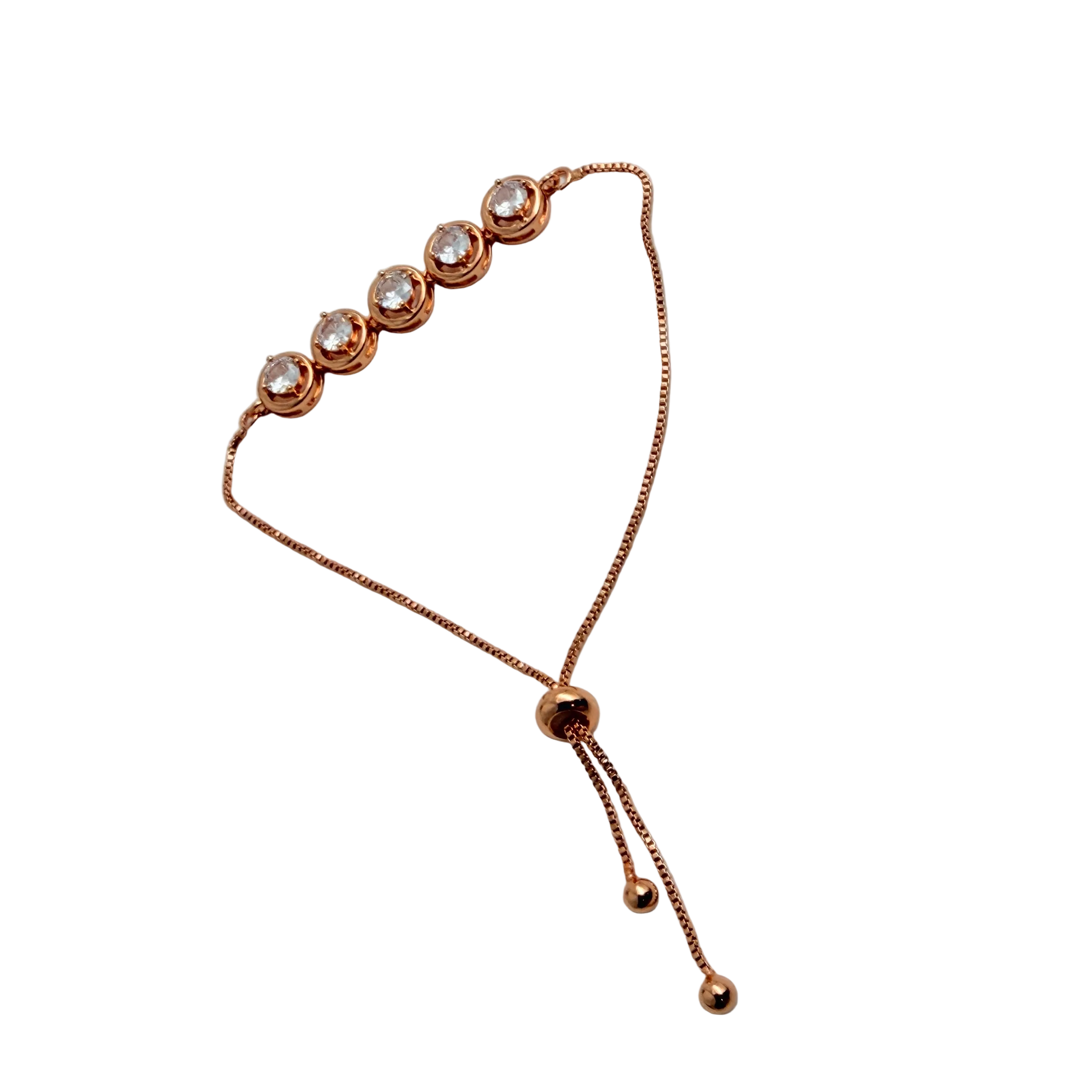 Rose Gold Linear Chain Bracelet
