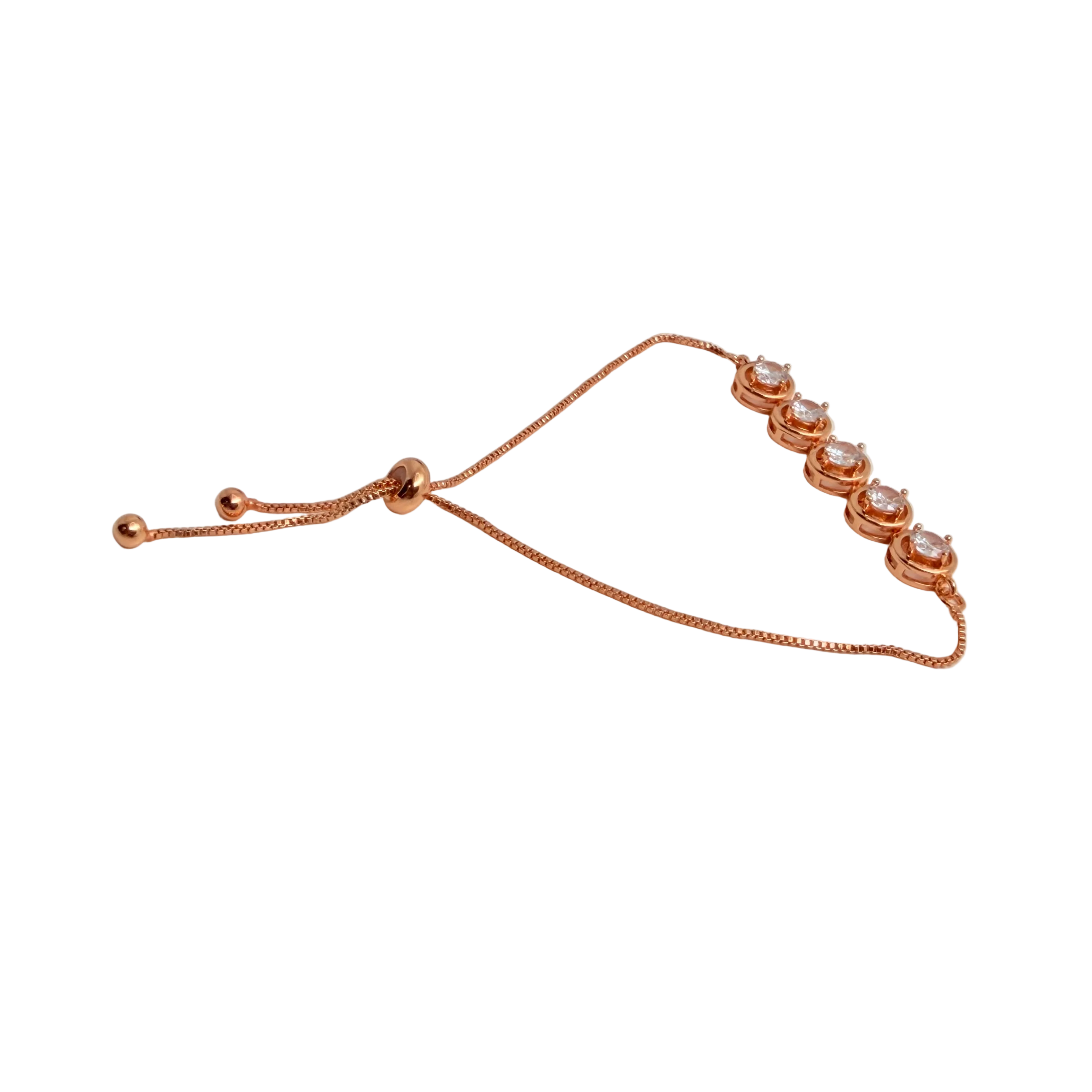 Rose Gold Linear Chain Bracelet