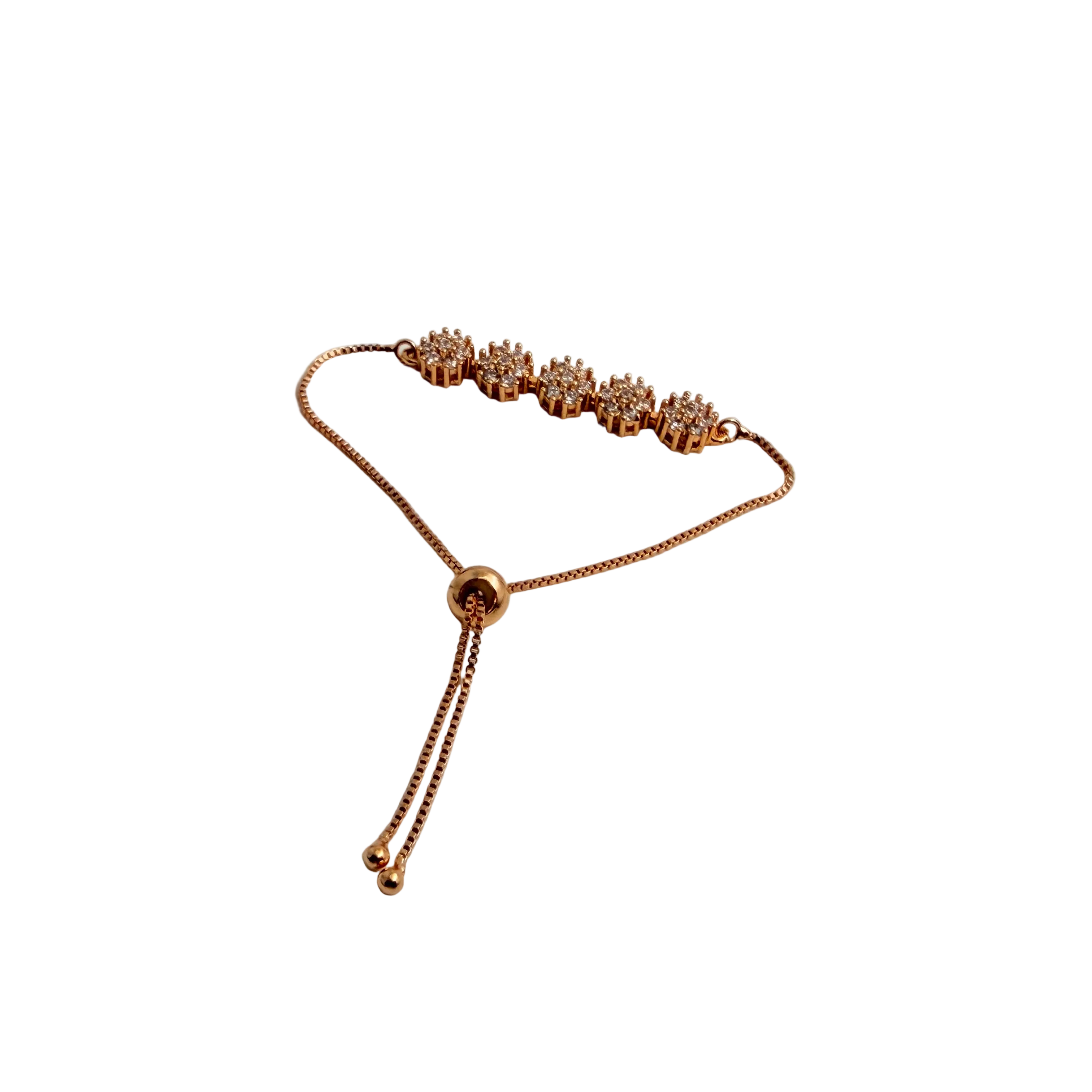 Rose Gold Sparkling Chain Bracelet