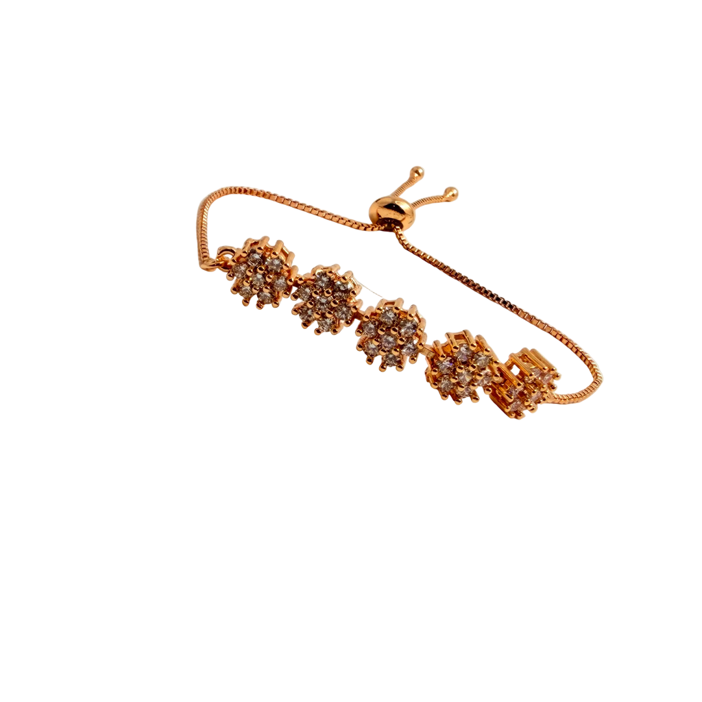 Rose Gold Sparkling Chain Bracelet