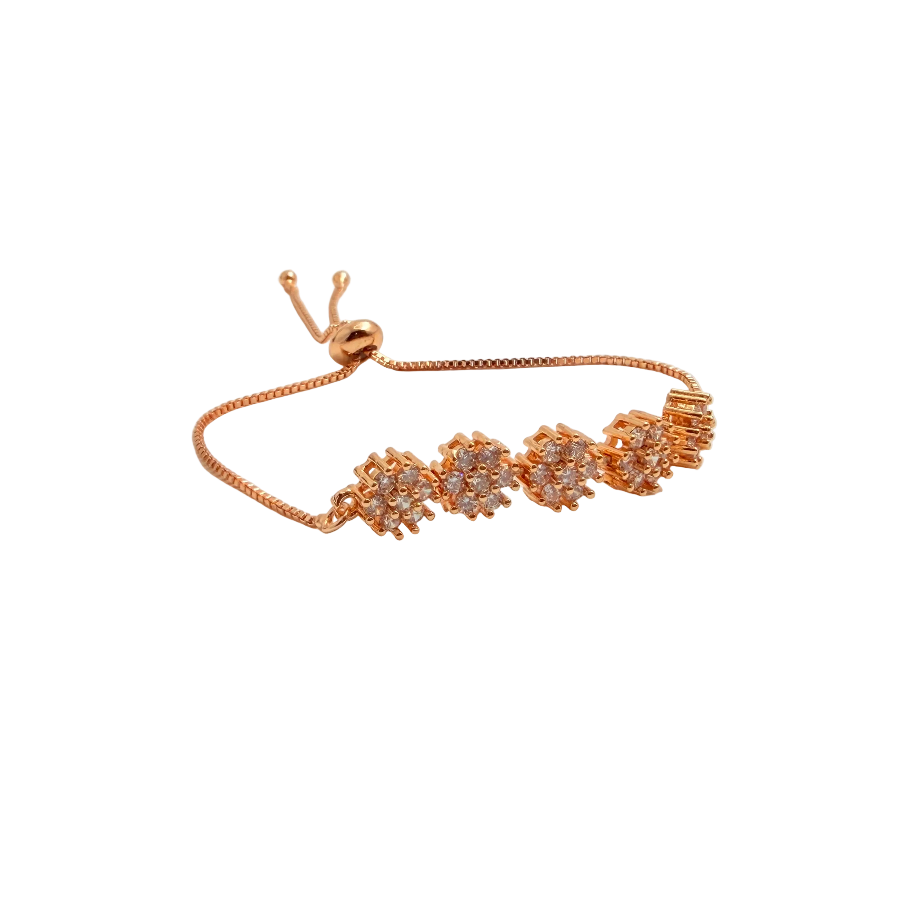 Rose Gold Sparkling Chain Bracelet