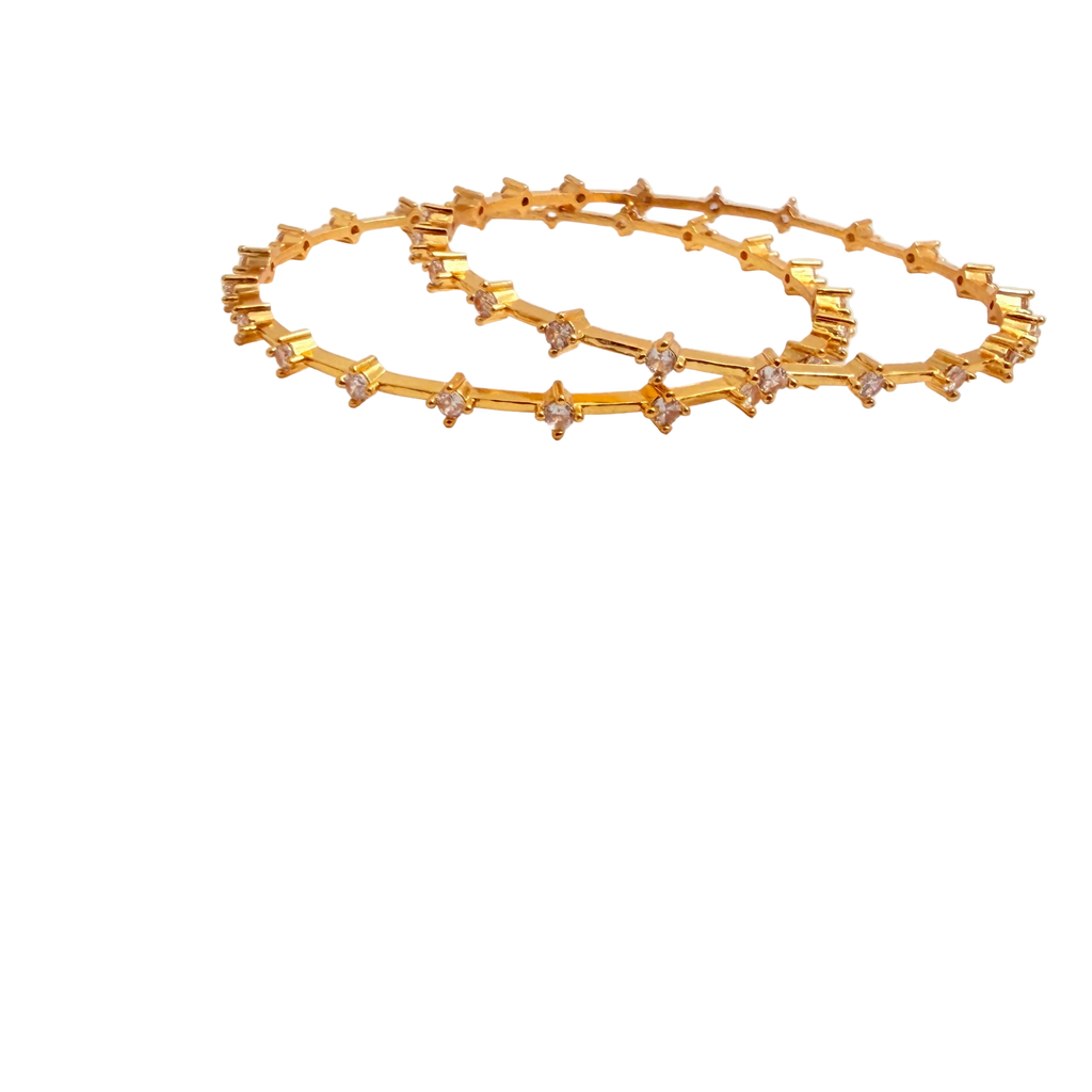 Gold Prismatic Bangle