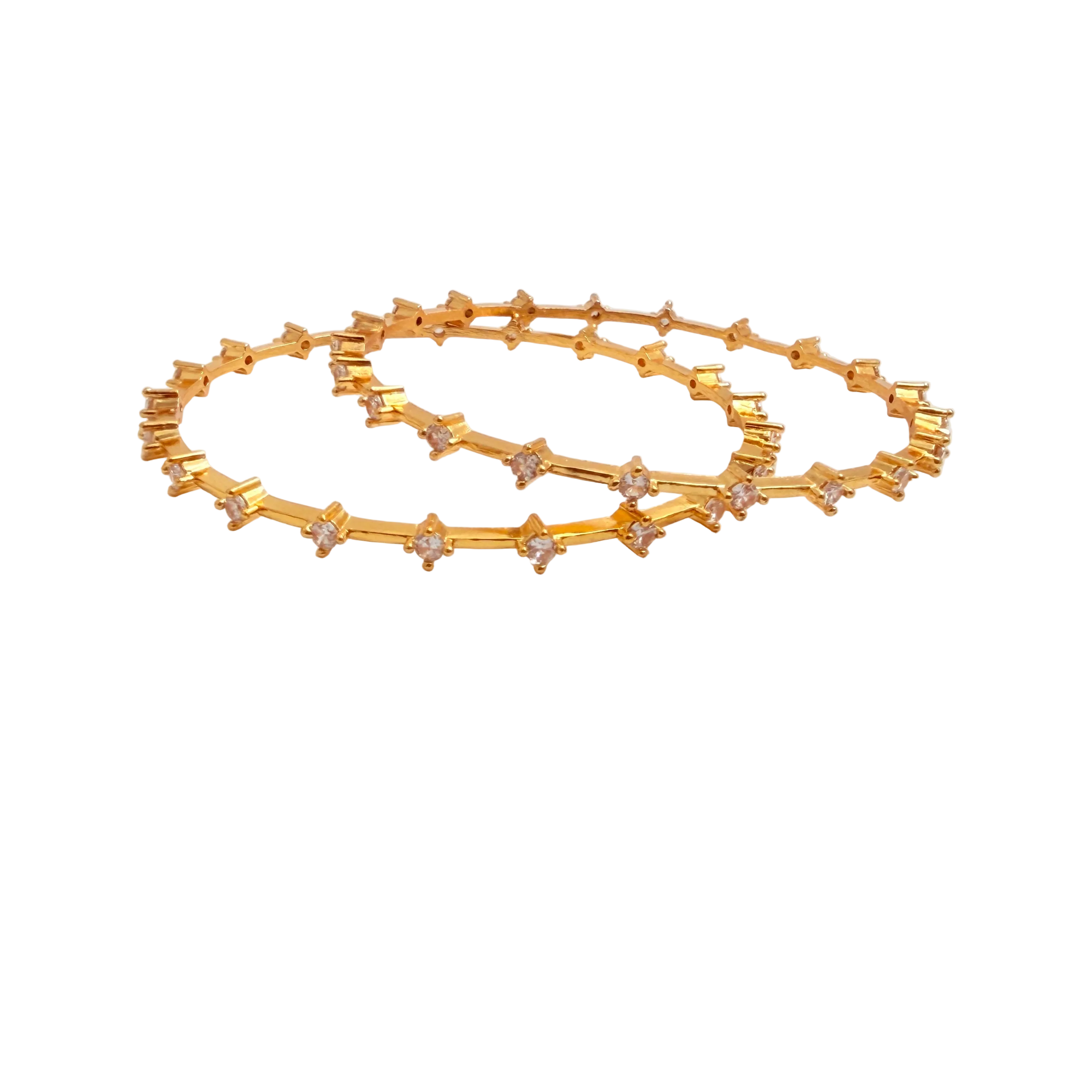 Gold Prismatic Bangle