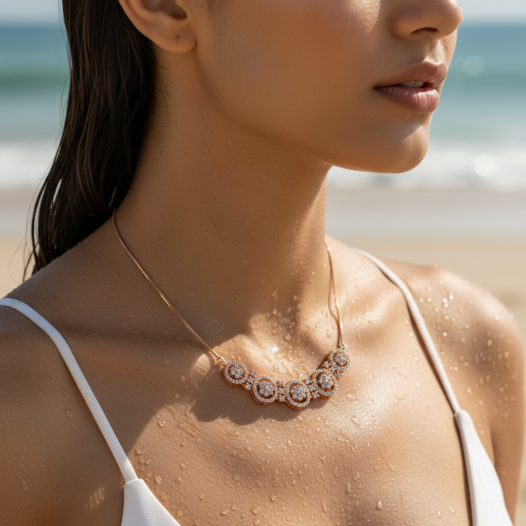 Gold Glamorous Necklace
