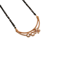 Rose Gold Double Curved Floral Mangalsutra