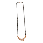 Rose Gold Double Curved Floral Mangalsutra