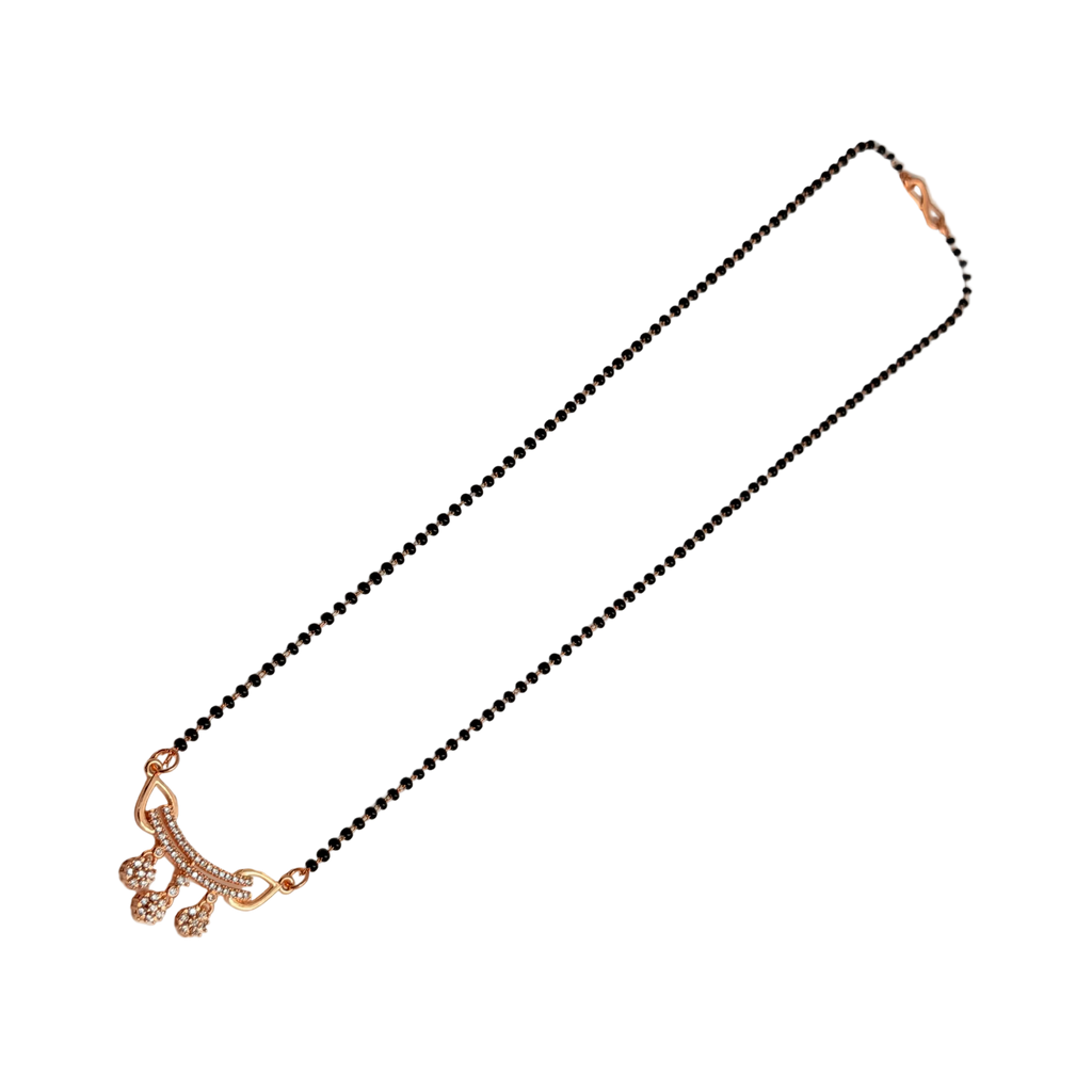 Rose Gold Garland Triple Flower Mangalsutra