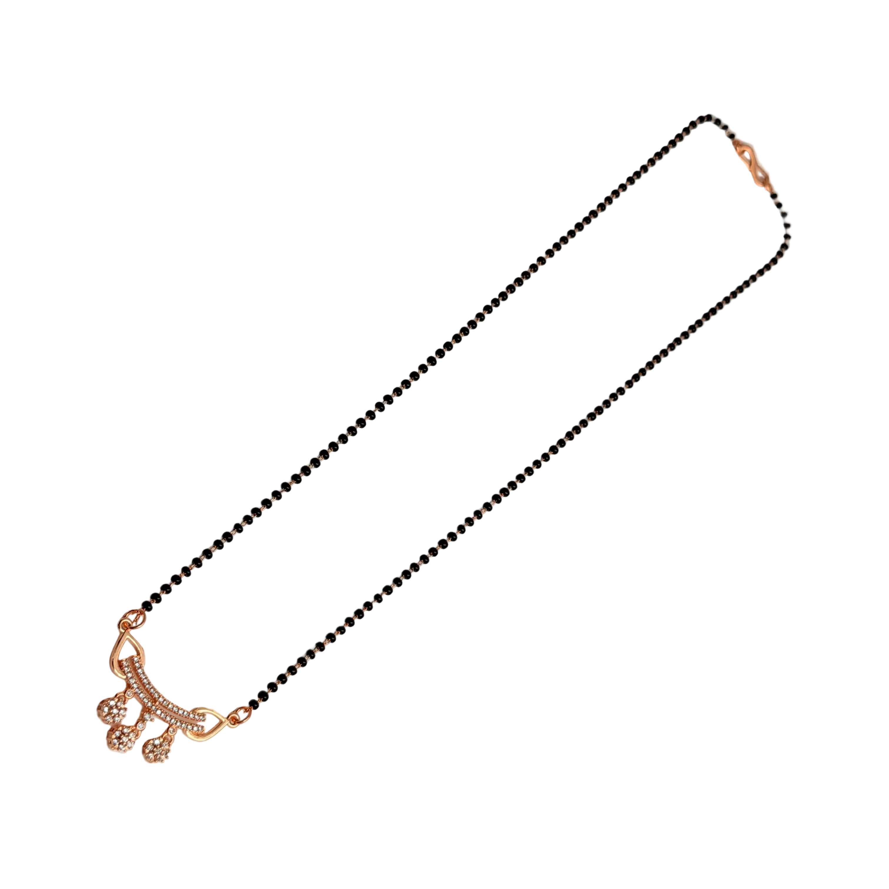 Rose Gold Garland Triple Flower Mangalsutra