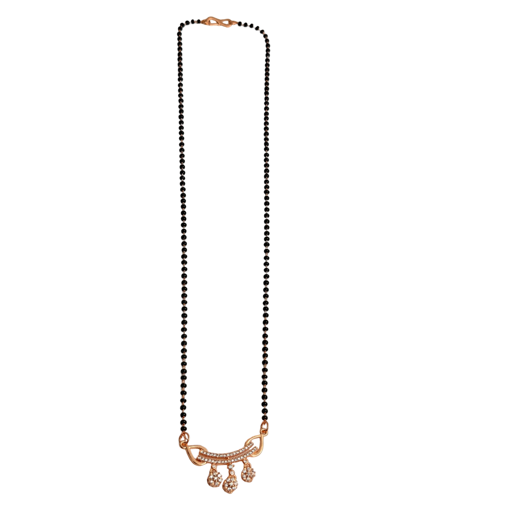 Rose Gold Garland Triple Flower Mangalsutra