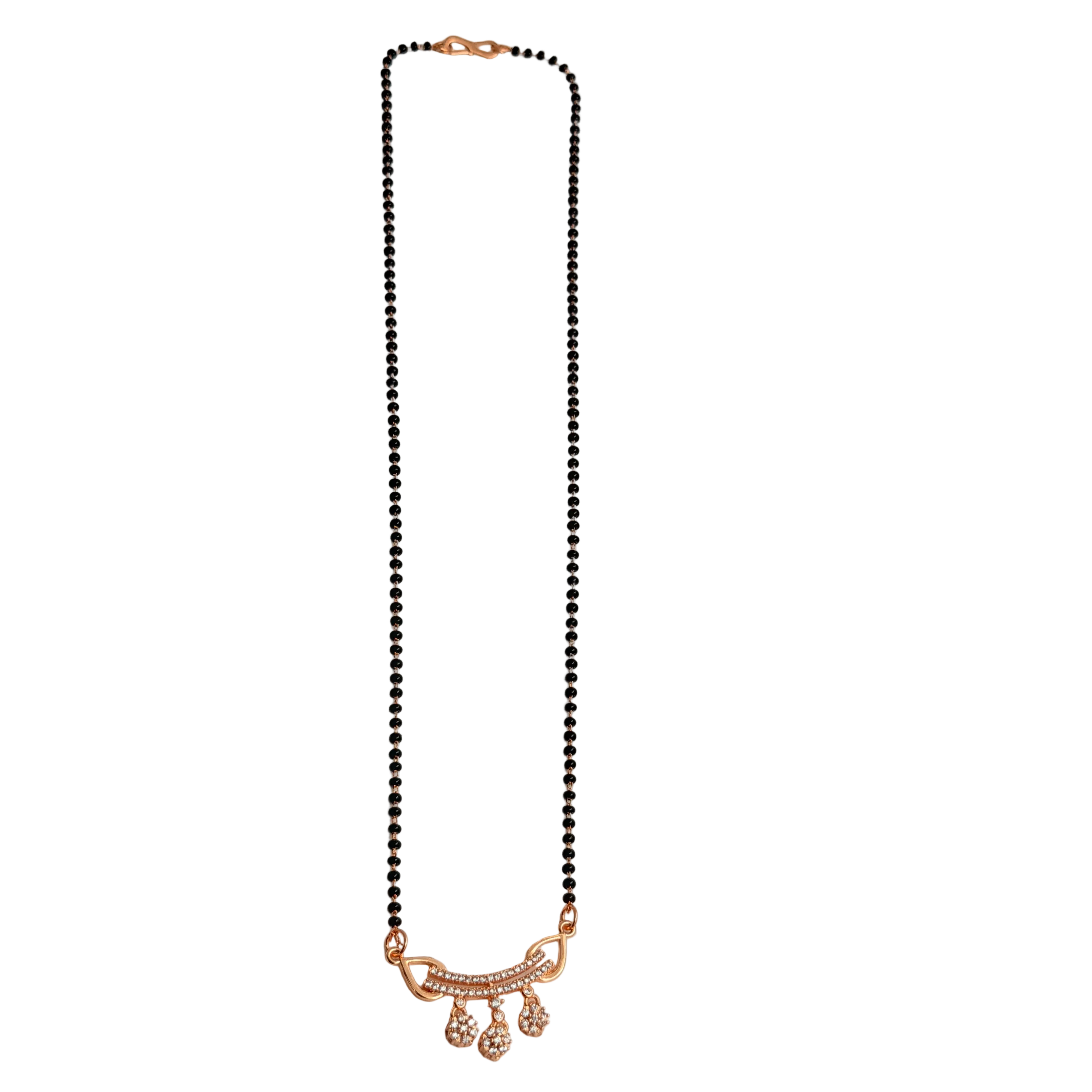 Rose Gold Garland Triple Flower Mangalsutra