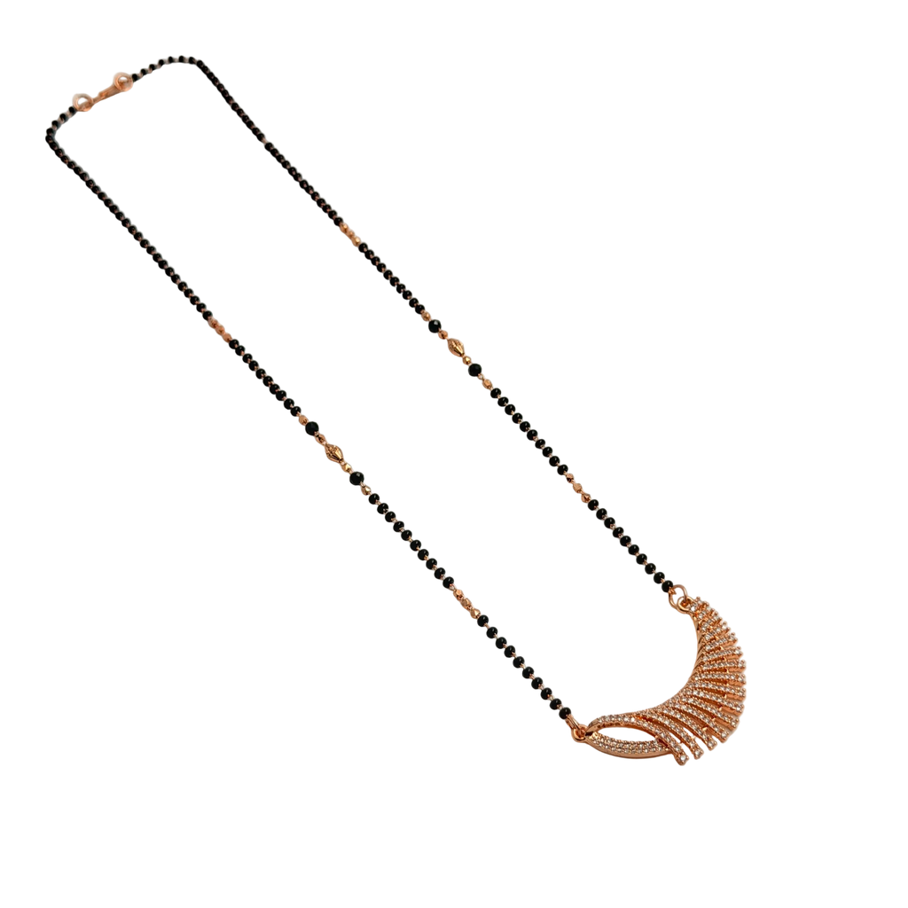 Rose Gold Radiant Crescent Fan Mangalsutra