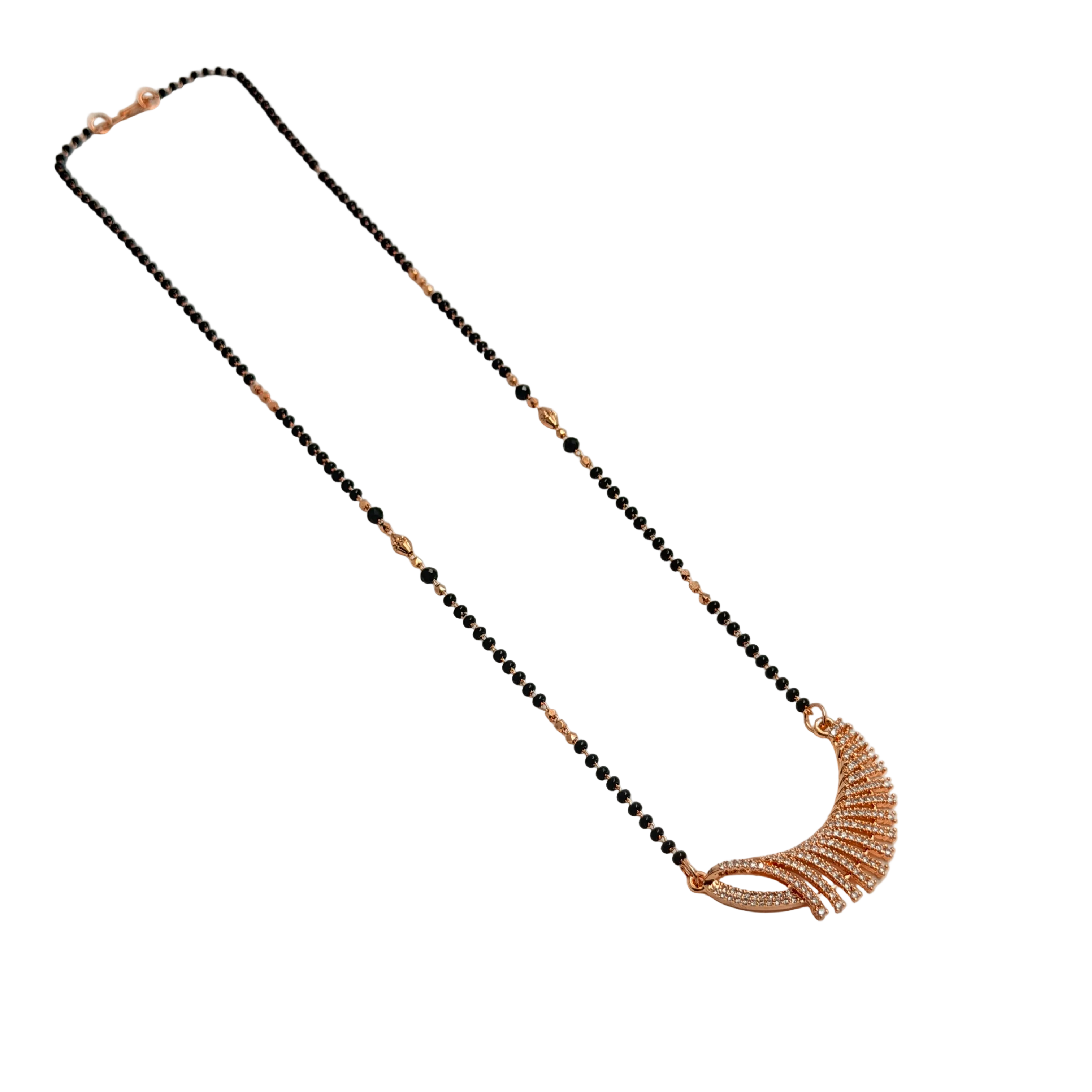 Rose Gold Radiant Crescent Fan Mangalsutra