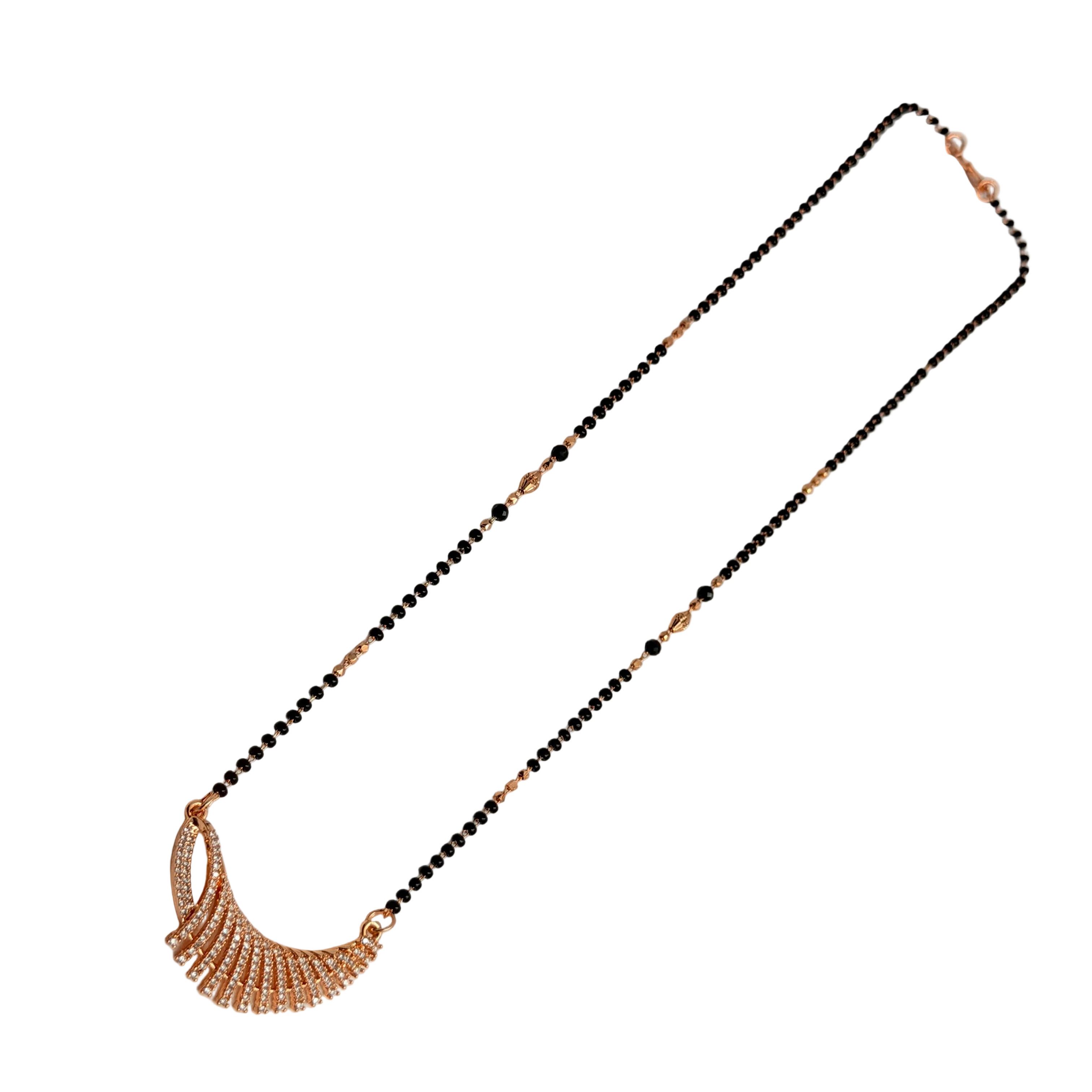 Rose Gold Radiant Crescent Fan Mangalsutra