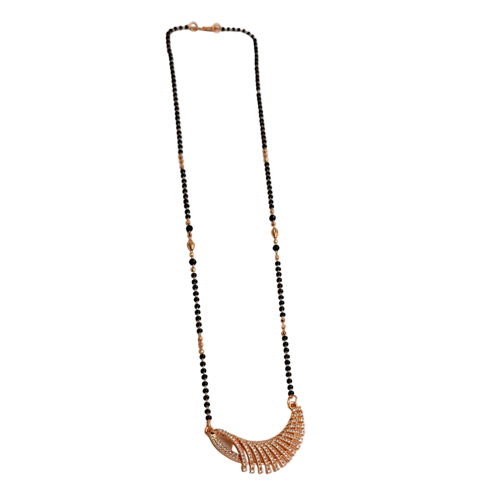 Rose Gold Radiant Crescent Fan Mangalsutra