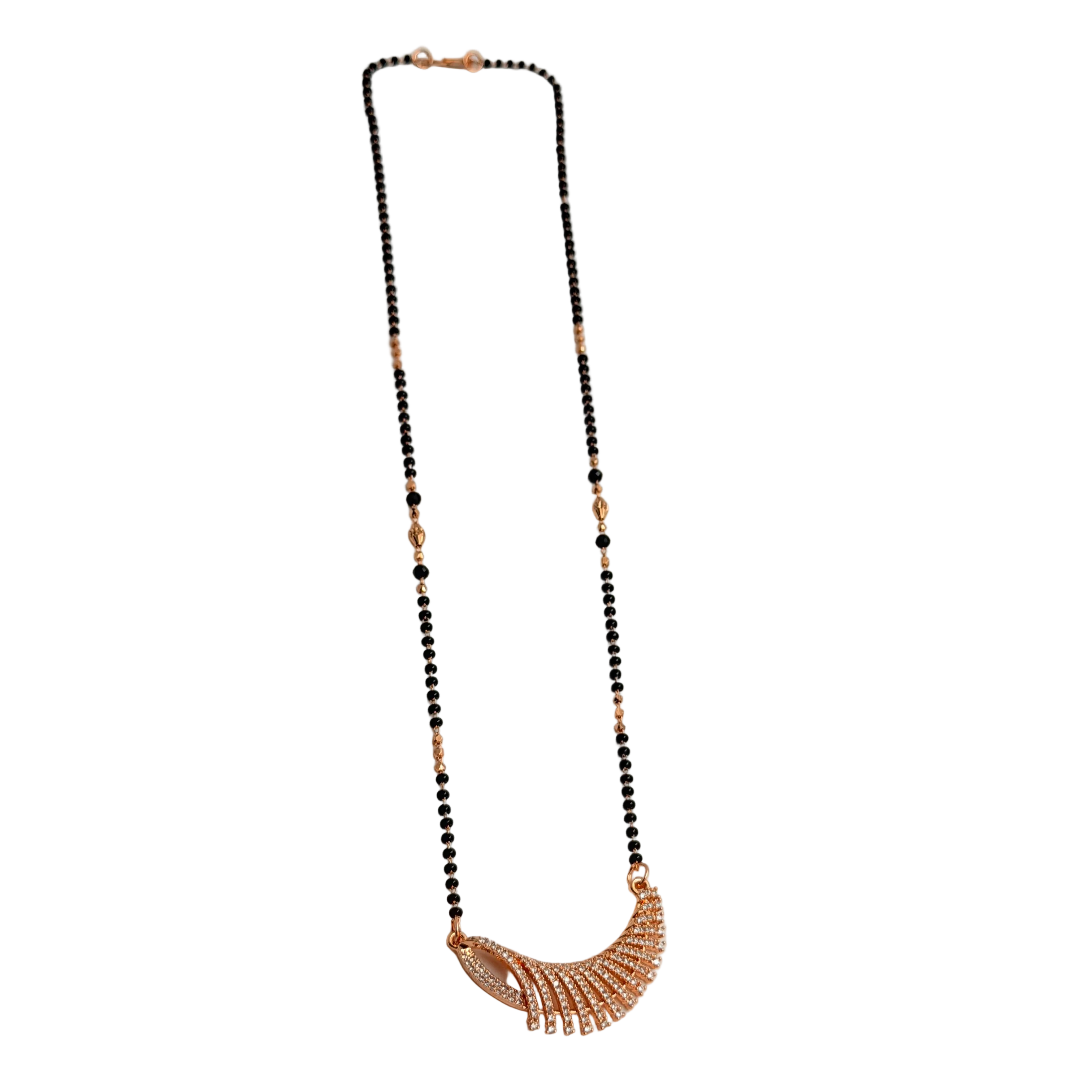 Rose Gold Radiant Crescent Fan Mangalsutra